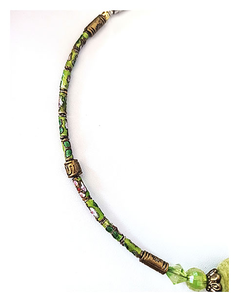 Collier Pâte de Verre Couleur Vert